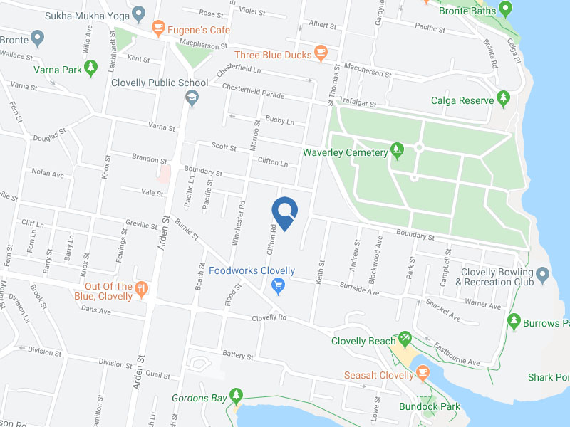 Buyers Agent Purchase in Clifton Rd, Clovelly, Sydney - Buyers Agent Purchase in Clifton Rd, Clovelly, Sydney - Map