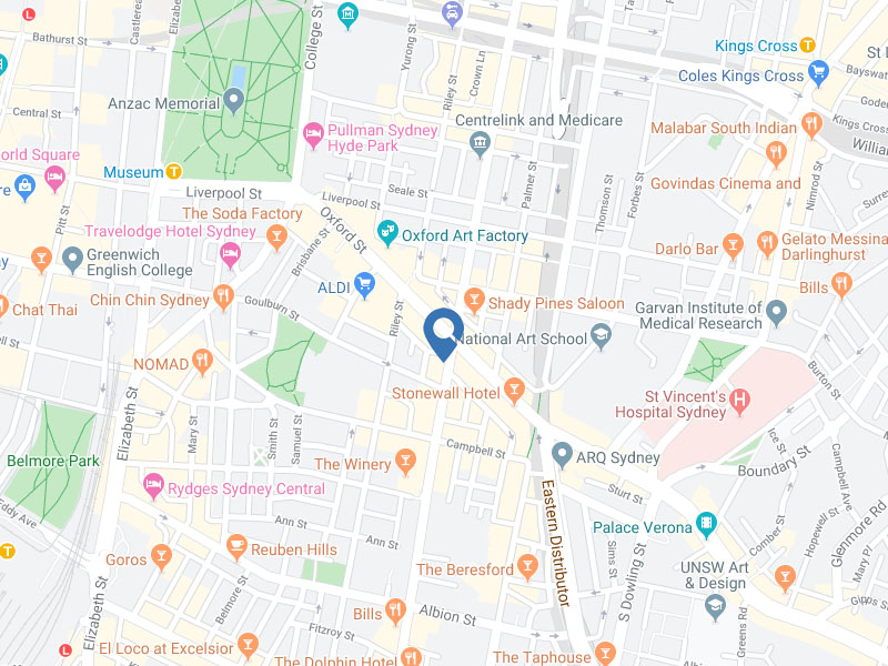Buyers Agent Purchase in Crown St, Darlinghurst, Sydney - Map