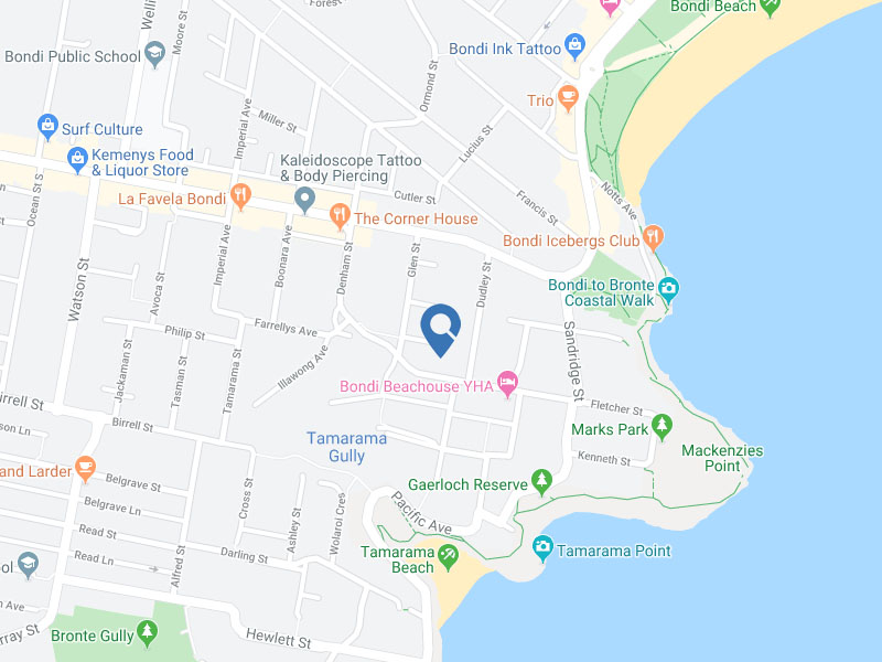 Buyers Agent Purchase in Fletcher St, Bondi, Sydney - Map