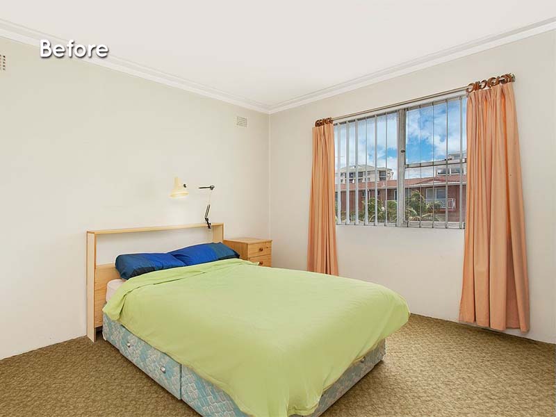 first investment property renovation project bed before