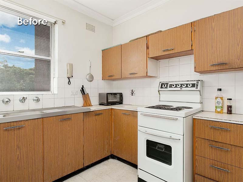 first investment property renovation project kitchen before
