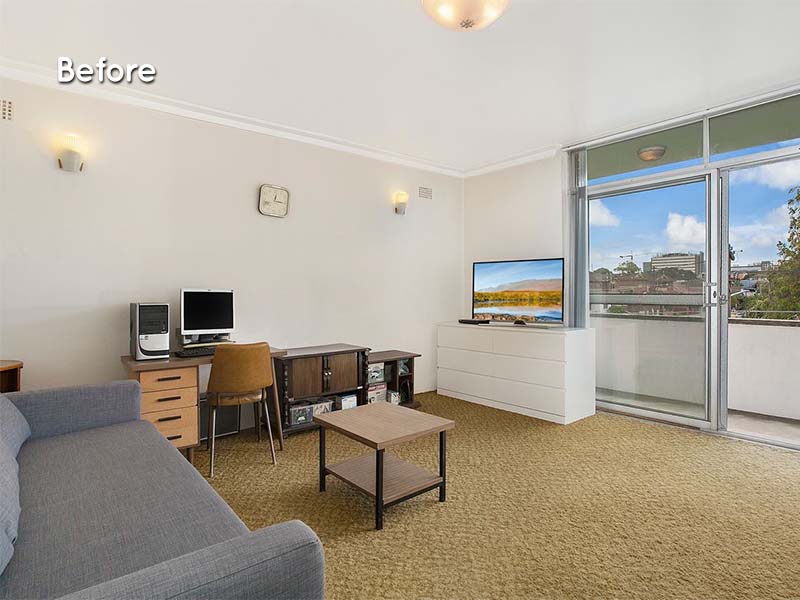 first investment property renovation project main living before