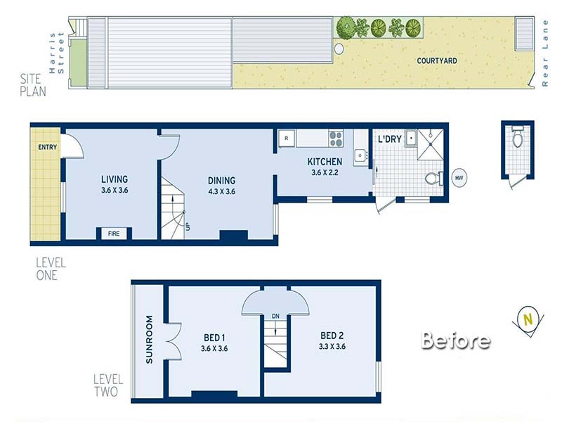 Renovation Purchase in Balmain, Inner West, Sydney - Floor Plan Before
