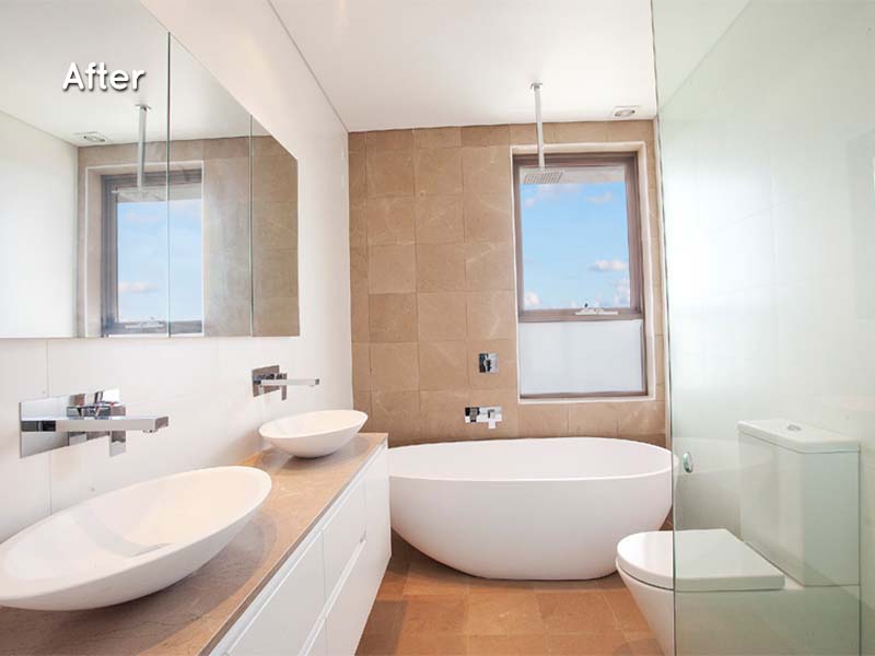 eastern suburbs home renovation bathroom after