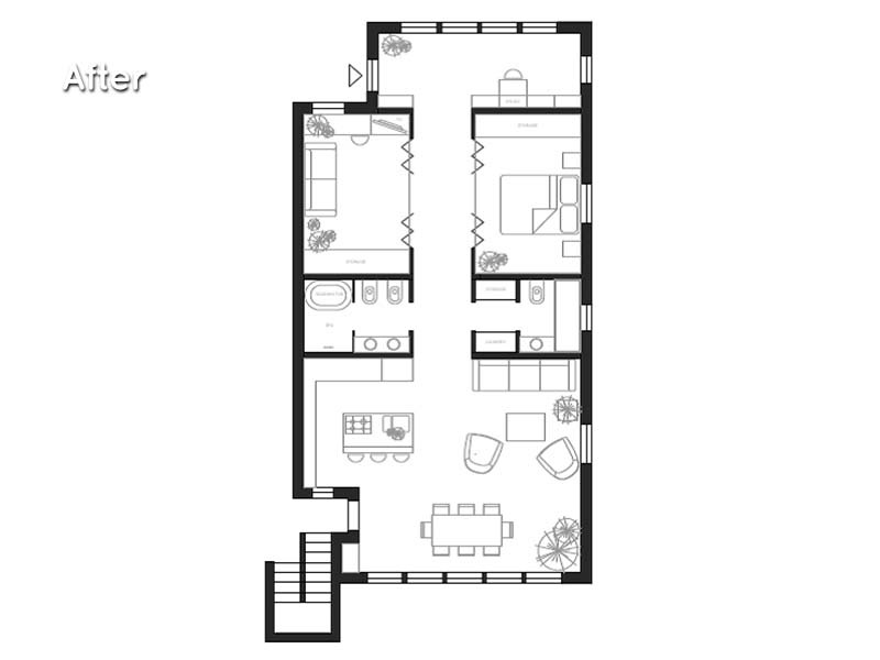 Apartment Redesign in Vaucluse, Sydney - Floor Plan After