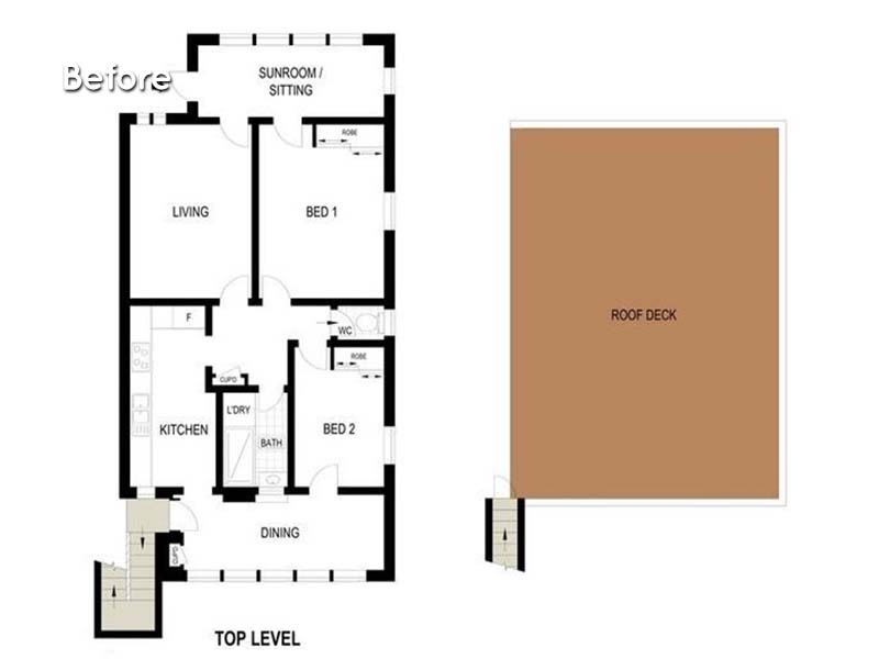 Apartment Redesign in Vaucluse, Sydney - Floor Plan Before
