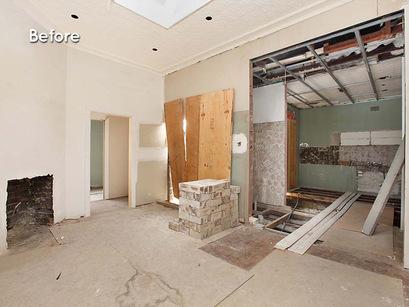 Half-Finished Renovation Purchase in Balmain, Sydney - Kitchen Before