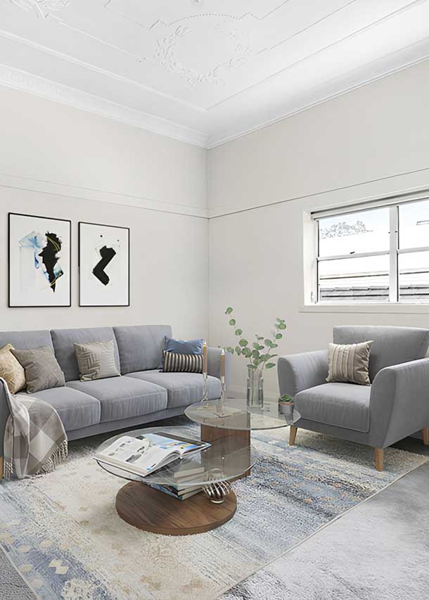 Living Room of Investment Property by Buyers Agent Sydney for Investment Property