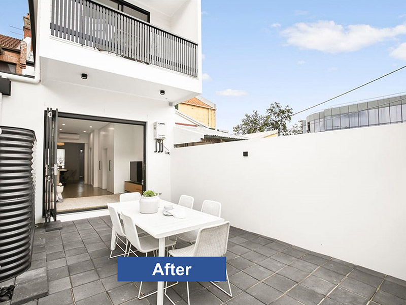 Buyers Agent Purchase – Ebley St., Bondi Junction, Sydney - Backyard After
