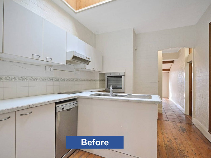 Buyers Agent Purchase – Ebley St., Bondi Junction, Sydney - Kitchen Before
