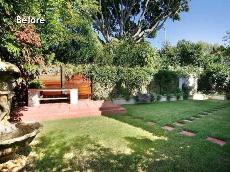eastern suburbs home renovation front garden before