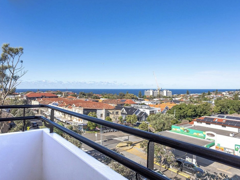 Balcony view from a Bondi Rd property purchased by a buyer through a buyers agent